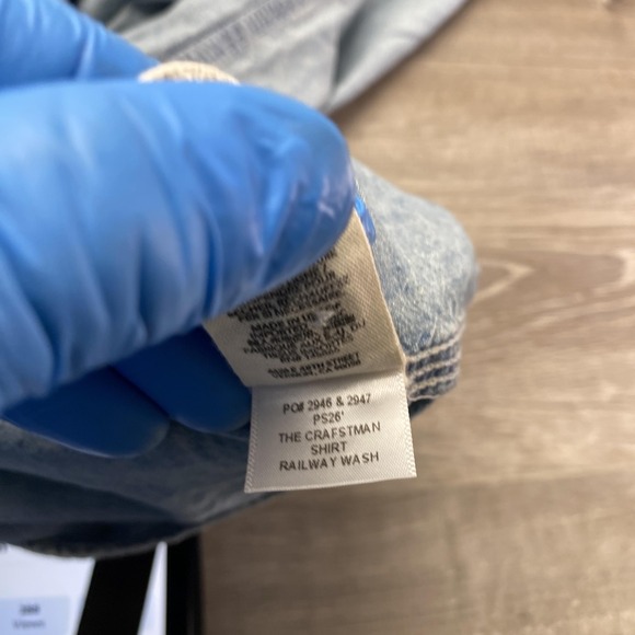 The Great Shirt The Craftsman Womens 2 Blue Railway Wash Denim Button Down Top - Picture 4 of 7